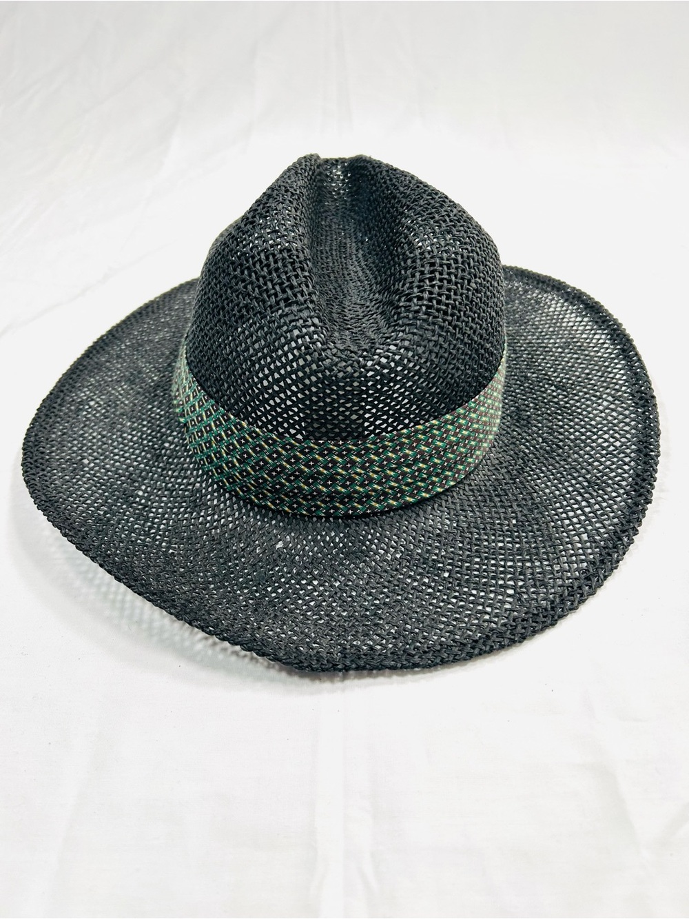 Vintage 80’s Chi Chi Rodriguez Black Wide Brim Straw Hat - Picture 6 of 13